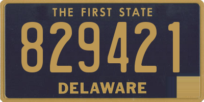 DE license plate 829421