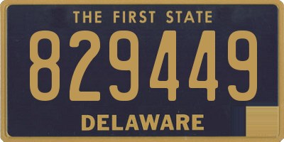 DE license plate 829449