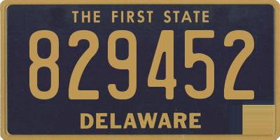 DE license plate 829452