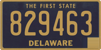 DE license plate 829463