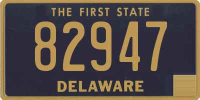 DE license plate 82947