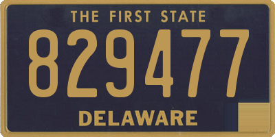 DE license plate 829477