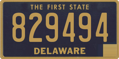 DE license plate 829494