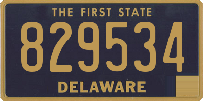 DE license plate 829534