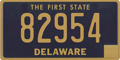 DE license plate 82954