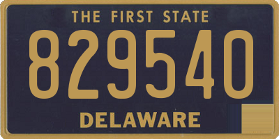 DE license plate 829540