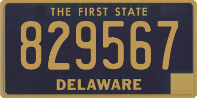 DE license plate 829567