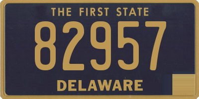 DE license plate 82957