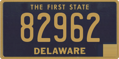 DE license plate 82962
