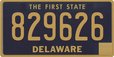 DE license plate 829626