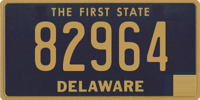 DE license plate 82964