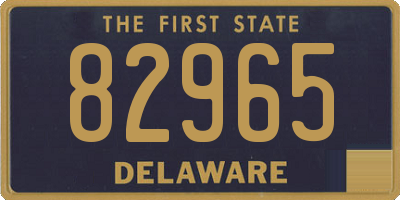 DE license plate 82965