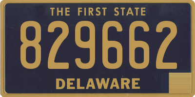 DE license plate 829662
