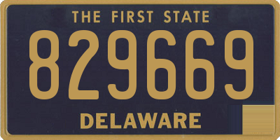 DE license plate 829669
