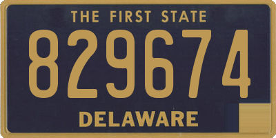 DE license plate 829674