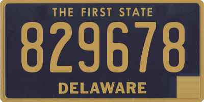 DE license plate 829678