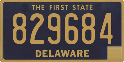 DE license plate 829684