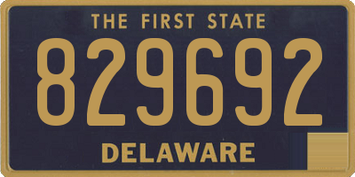 DE license plate 829692