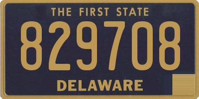 DE license plate 829708