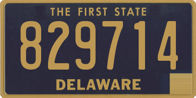 DE license plate 829714