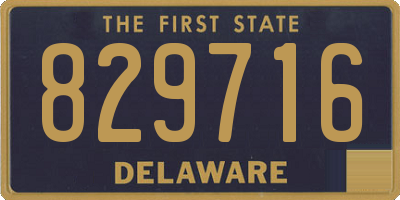 DE license plate 829716