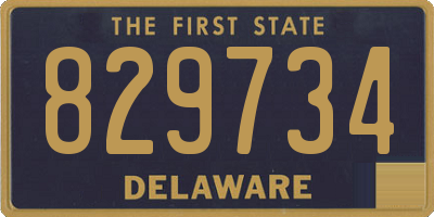 DE license plate 829734
