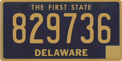 DE license plate 829736