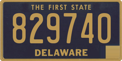 DE license plate 829740