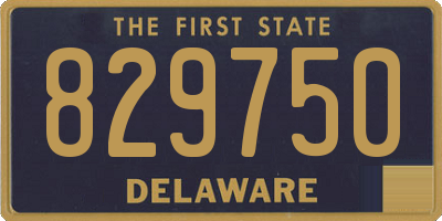 DE license plate 829750
