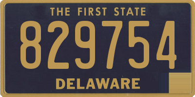 DE license plate 829754