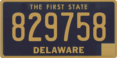 DE license plate 829758