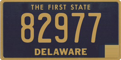 DE license plate 82977