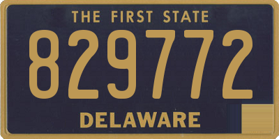 DE license plate 829772