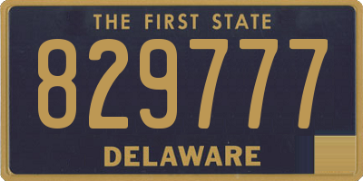 DE license plate 829777