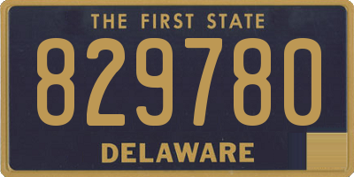 DE license plate 829780