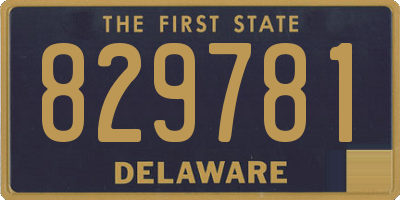 DE license plate 829781