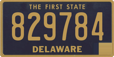 DE license plate 829784