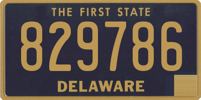 DE license plate 829786