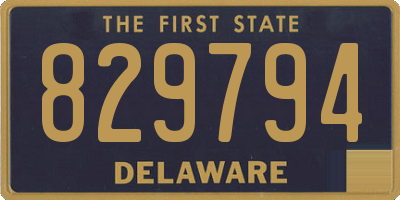 DE license plate 829794