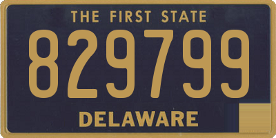DE license plate 829799