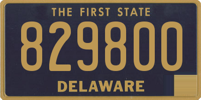 DE license plate 829800
