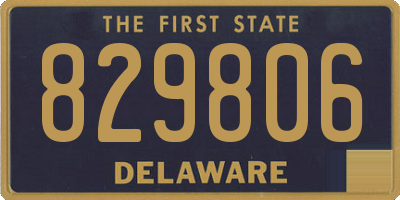 DE license plate 829806