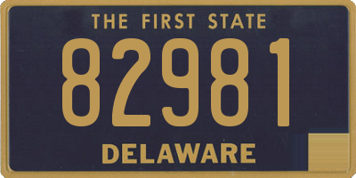 DE license plate 82981