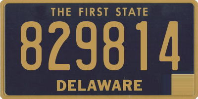 DE license plate 829814