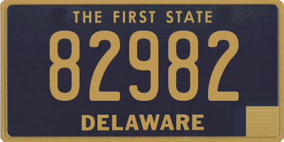 DE license plate 82982