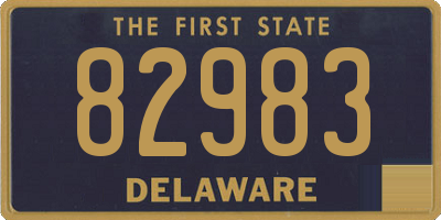 DE license plate 82983