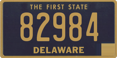 DE license plate 82984