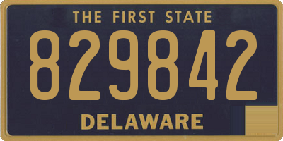 DE license plate 829842