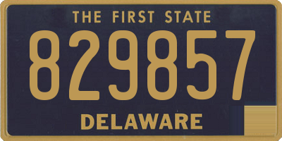 DE license plate 829857