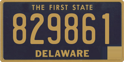 DE license plate 829861